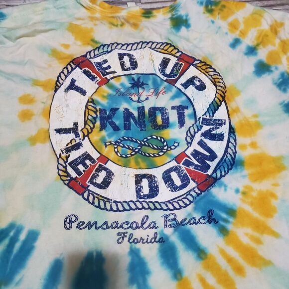 Penscola Florida Tye Dye Adult Shirt Size 2XL Spiral Hand Dyed - Picture 2 of 3